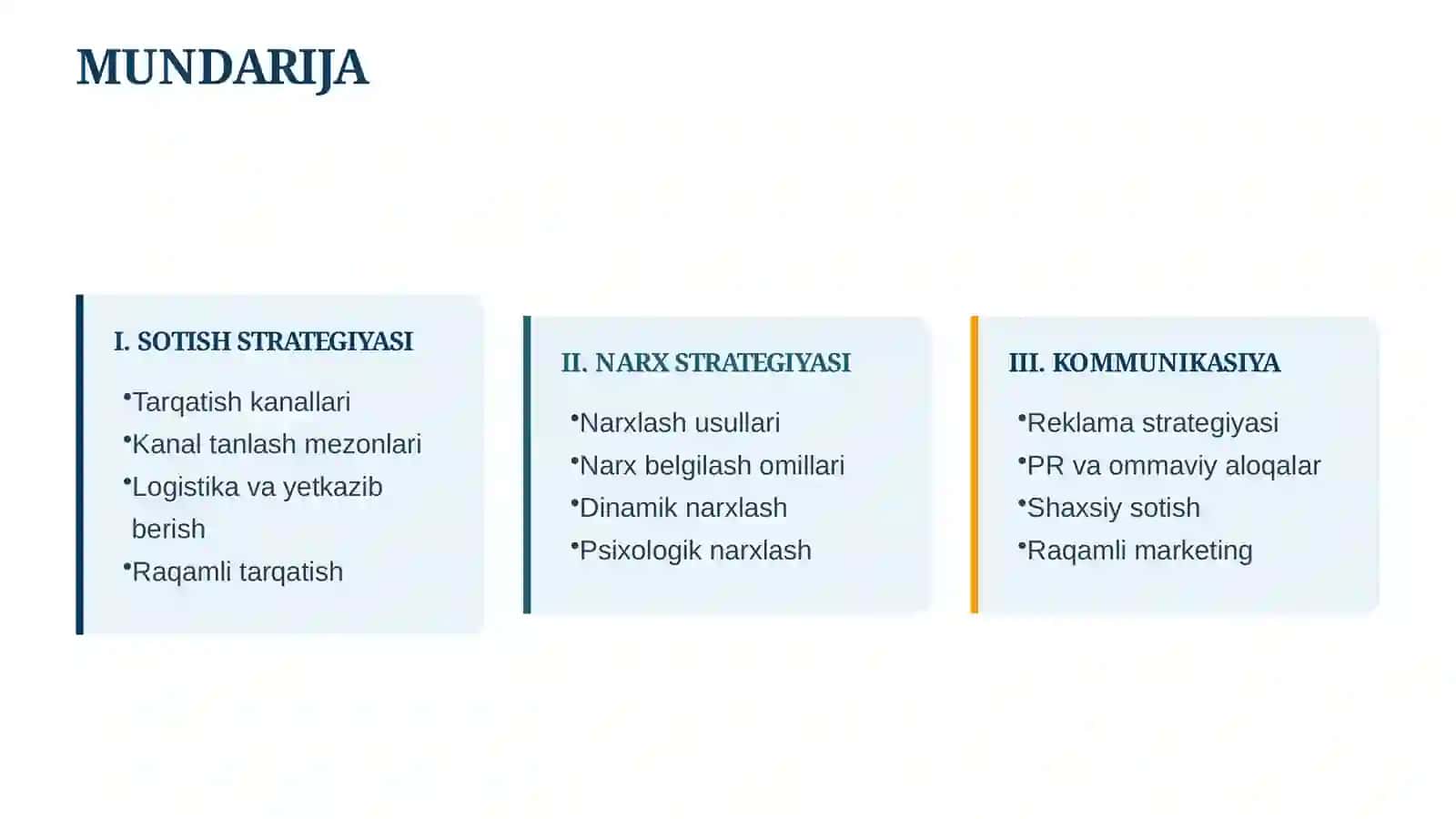 STRATEGIK MARKETING QARORLARI 2