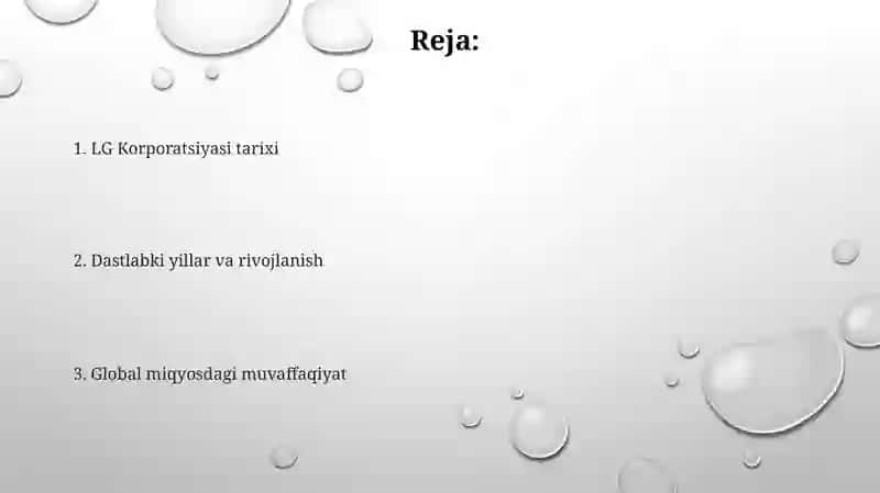 LG kompaniyasi rivojlanish tarixi 2