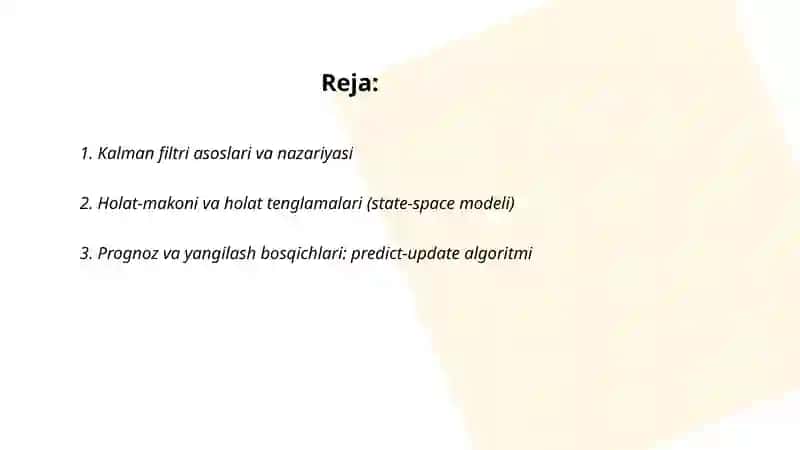 Kalman filtiri yordamida obyekt kuzatuvi 2