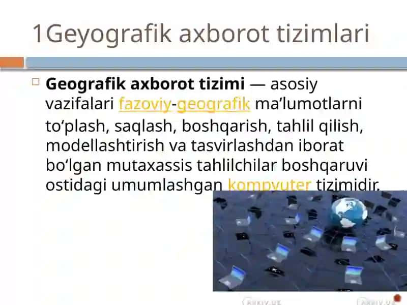 Geografik axborot tizimlari 2