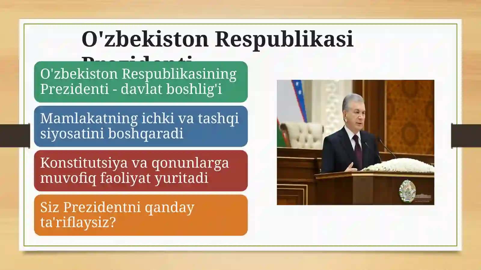 Prezidentning Asosiy Vazifalari 2