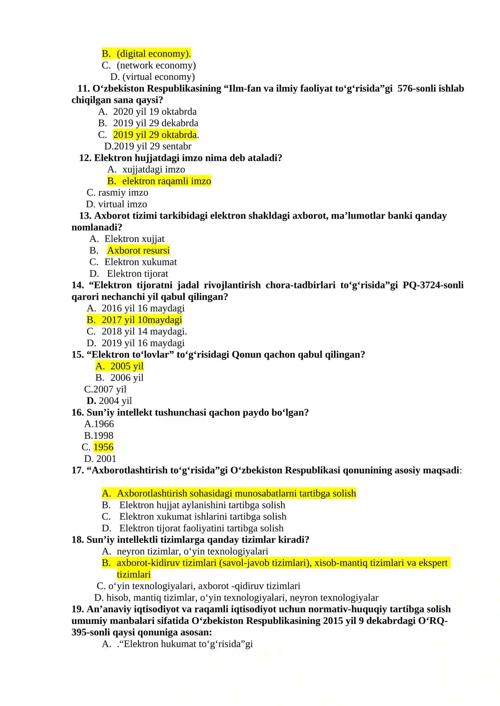 AKT test javoblari 2