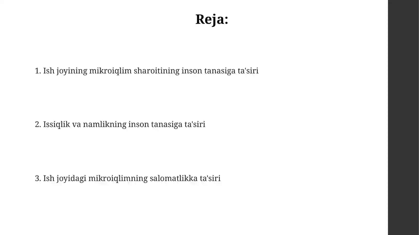 Ish joyining mikroiqlim sharoitining inson tanasiga ta'siri 2