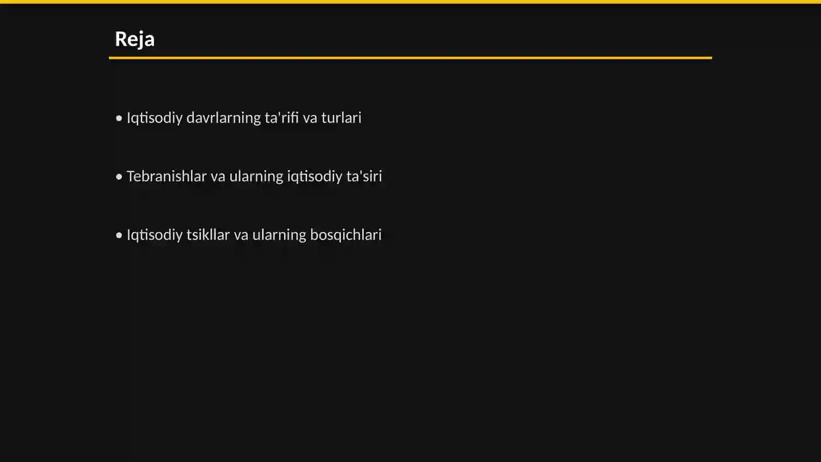 Iqtisodiy davr va tebranishlar 2