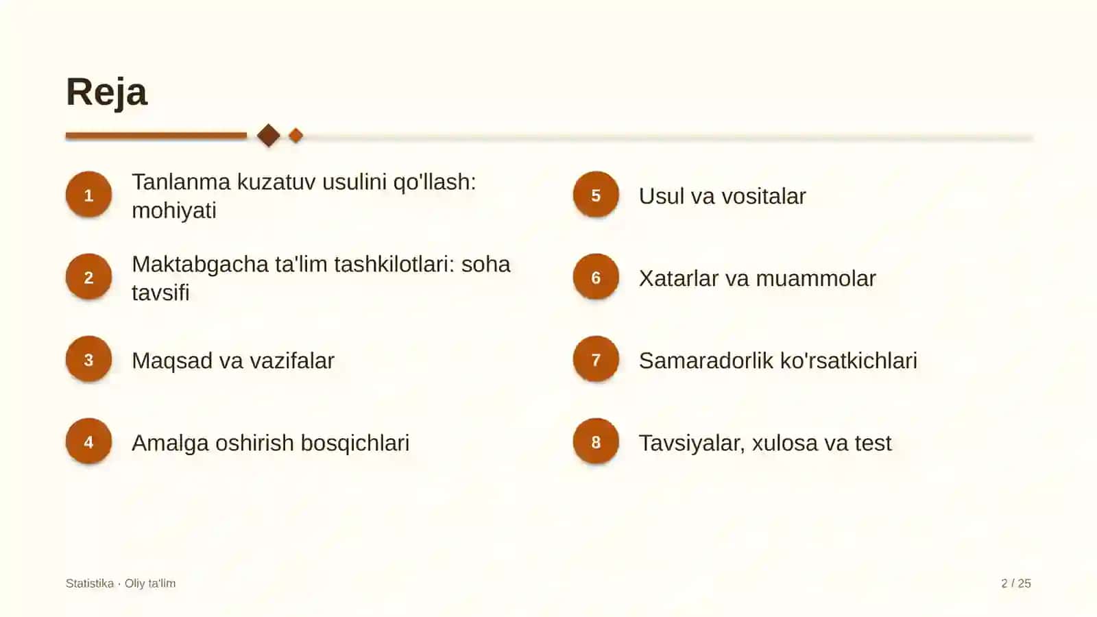 maktabgacha ta'lim tashkilotlarida tanlanma kuzatuv usulini qo'llash 4175 2