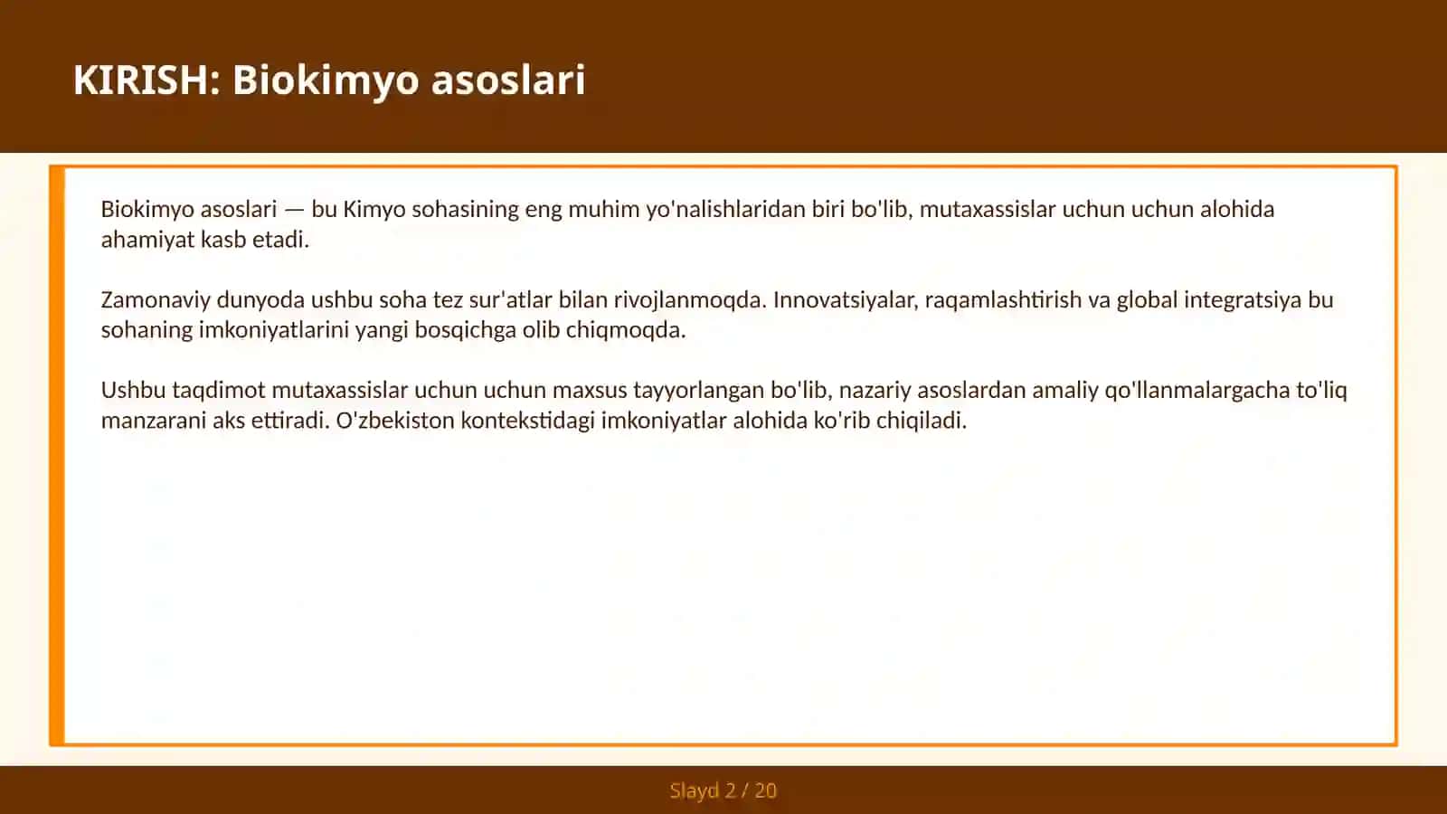 BIOKIMYO ASOSLARI 2