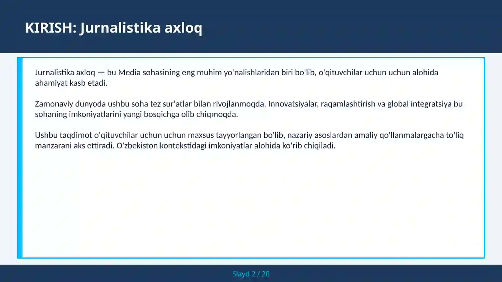 Jurnalistika axloq 2