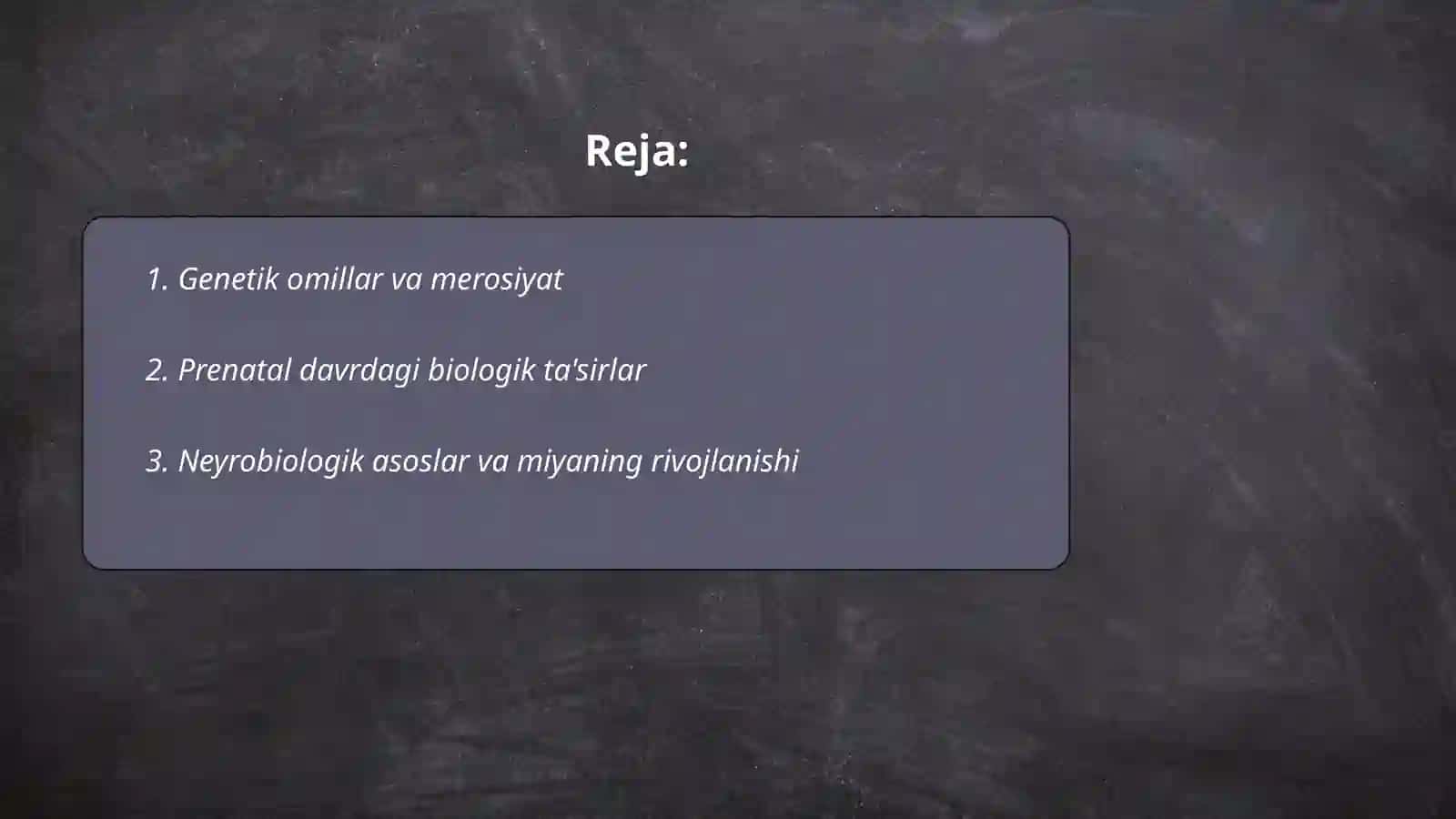 Shaxs rivojlanishining biologik va Ijtimoiy omillari 2