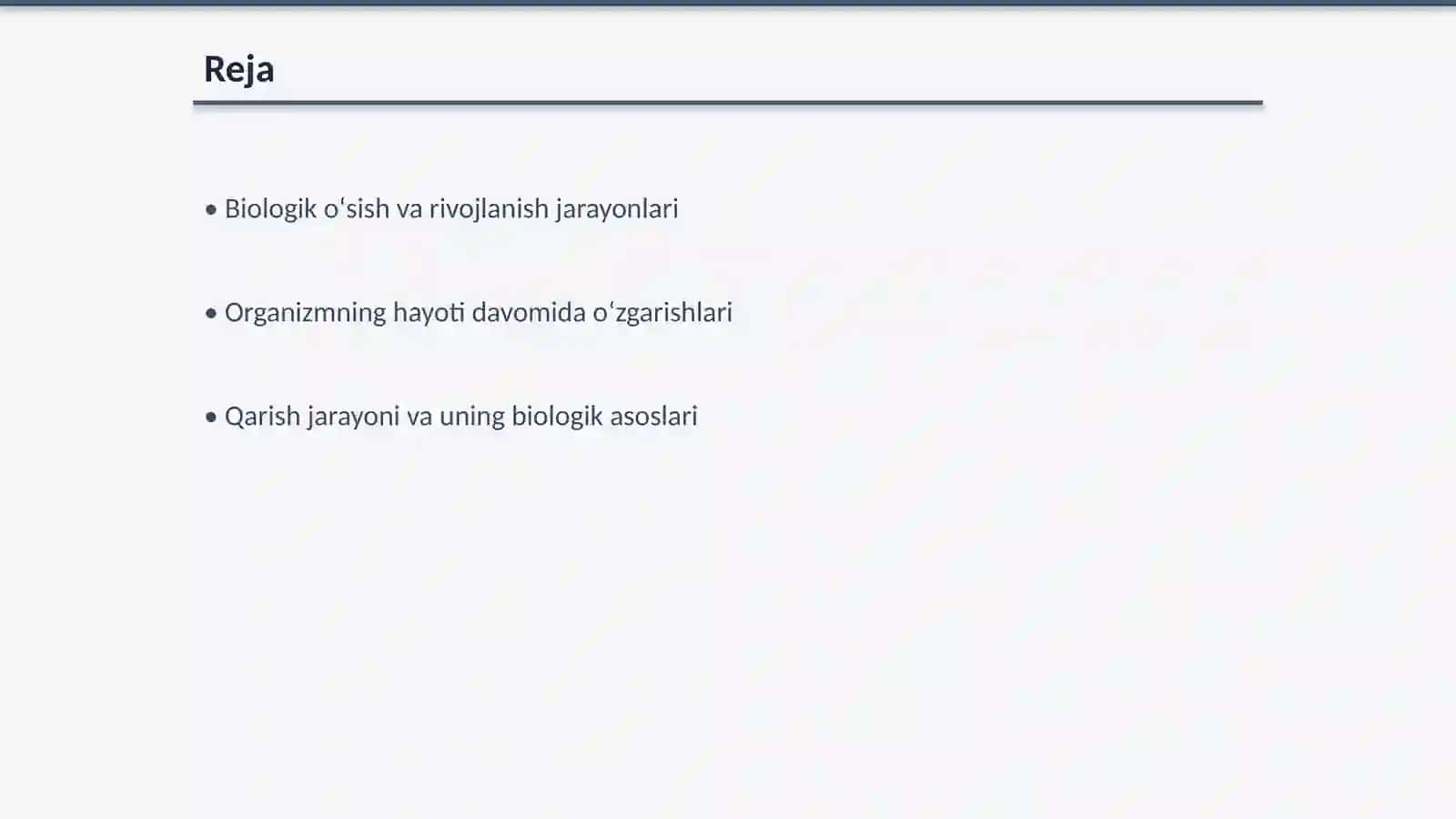 Organizmning oʻsishi rivojlanishi va qarish 2