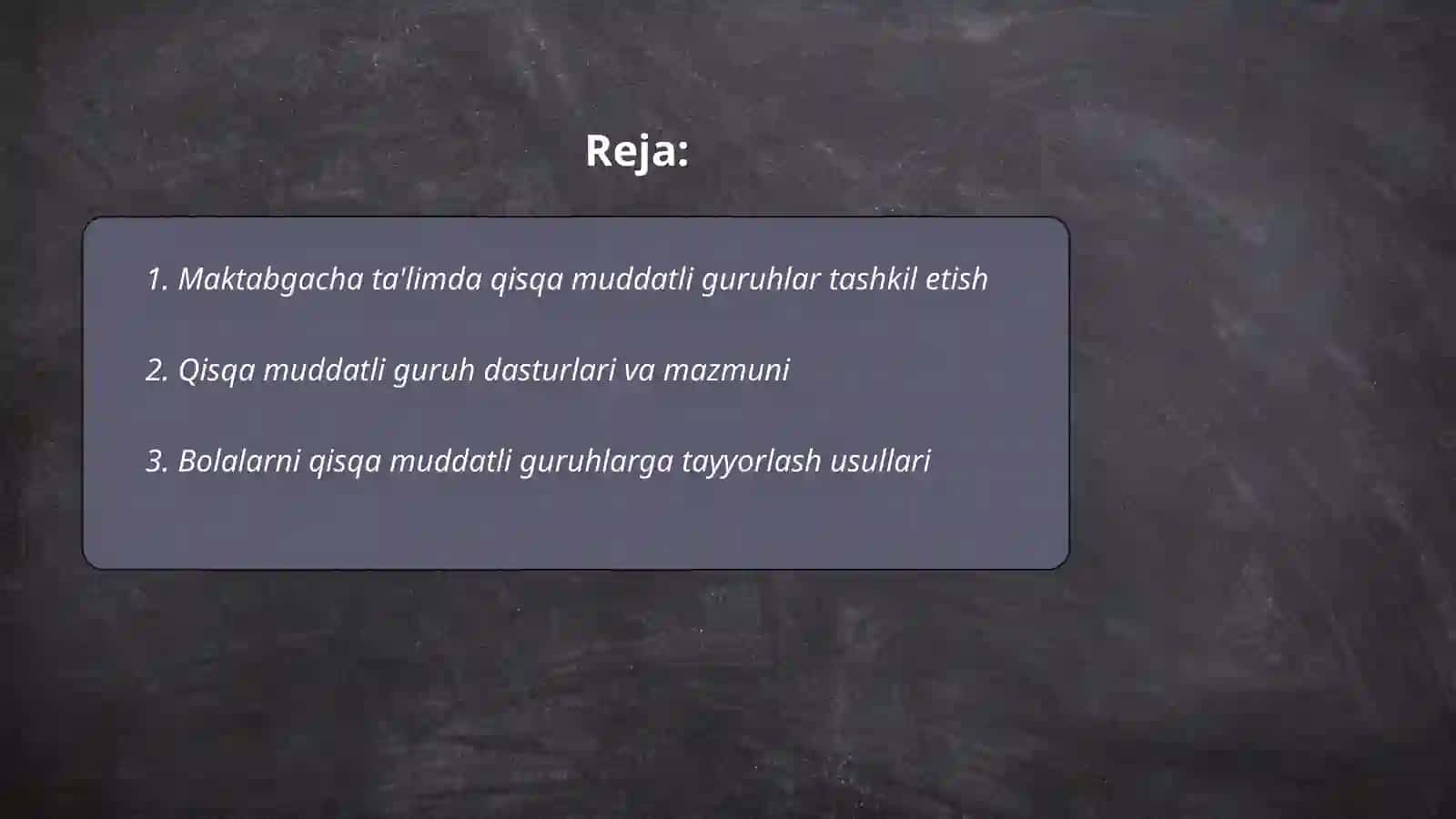 Maktabgacha ta'limda qisqa muddatli guruhlar faolyati 2
