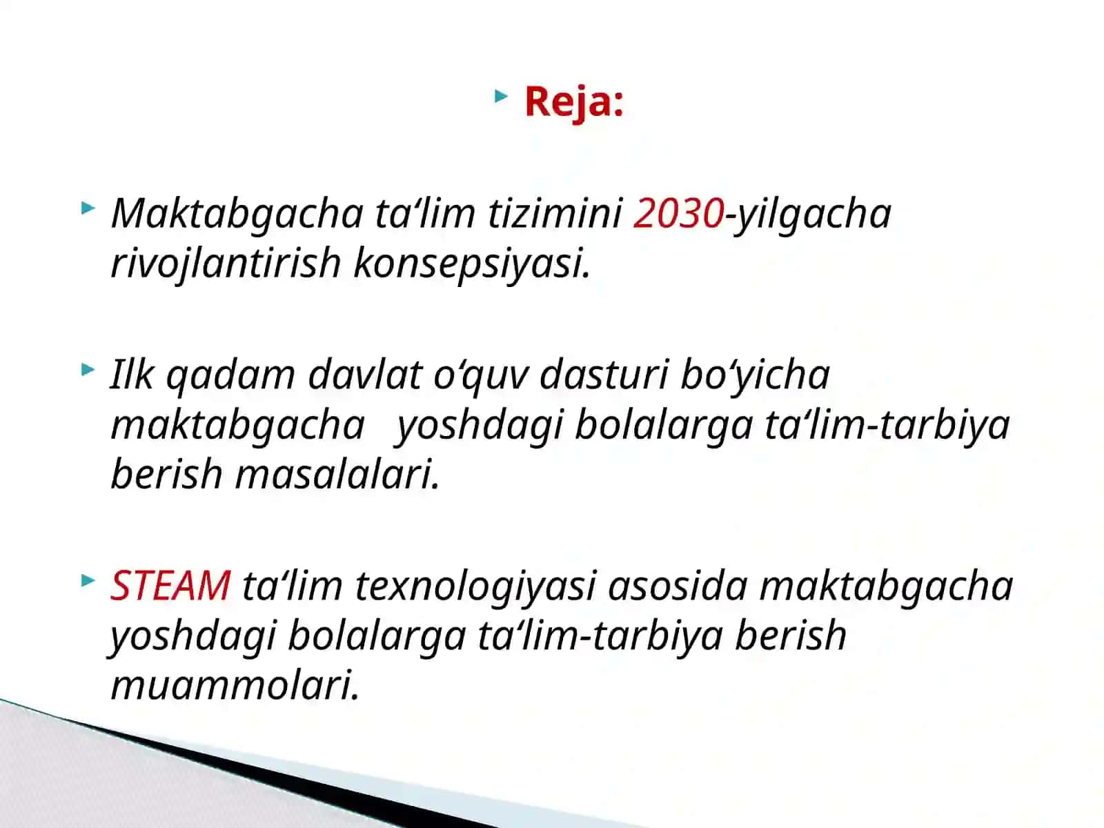 Steam ta’lim. Maktabgacha ta’limda Steam ta’lim texnologiyasi 2