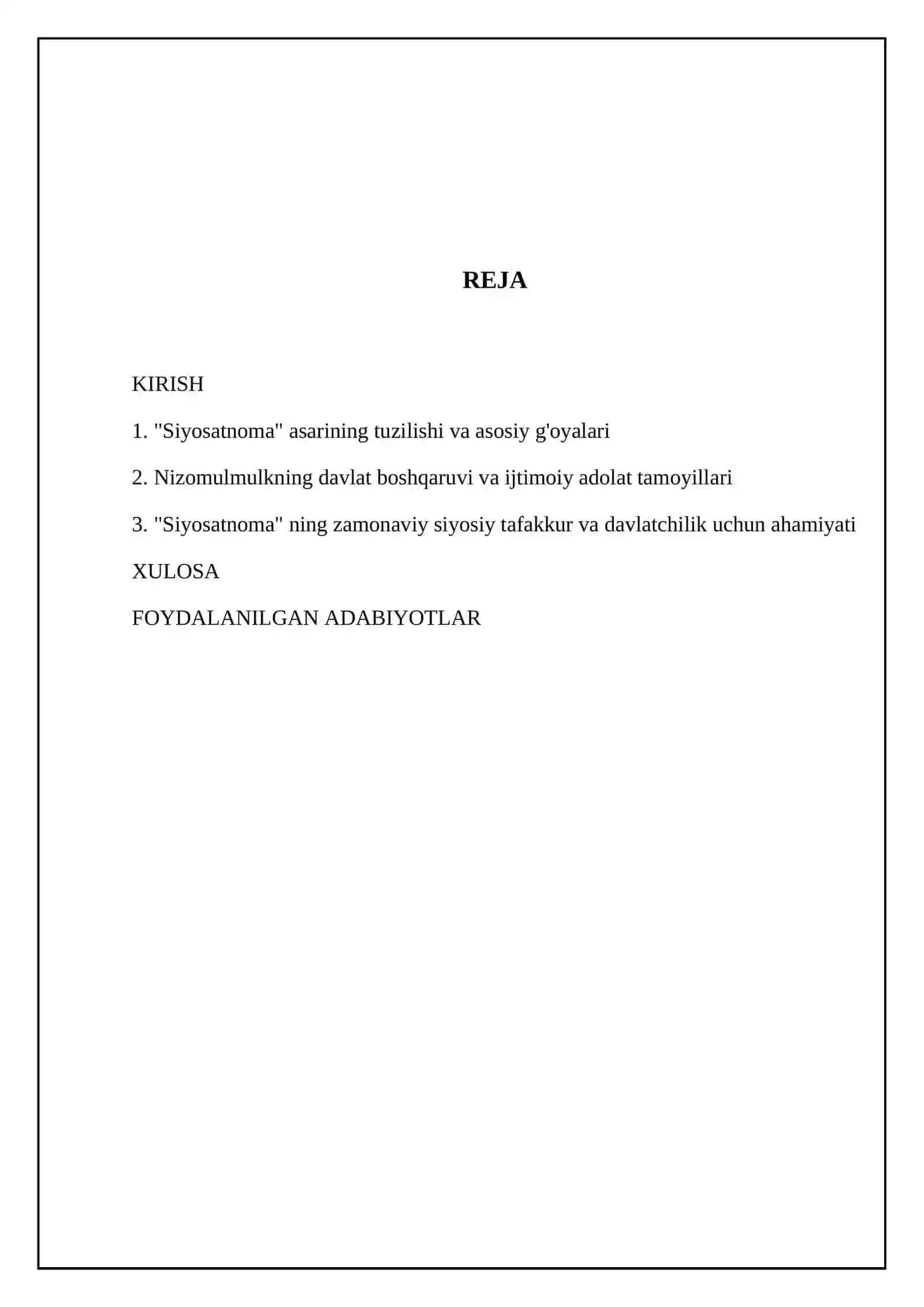 NIZOMULMULKNING "SIYOSATNOMA" ASARI VA UNING IJTIMOIY-SIYOSIY AHAMIYATI 2