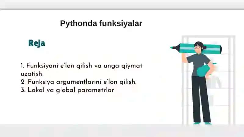 Pythonda funksiyalar 2