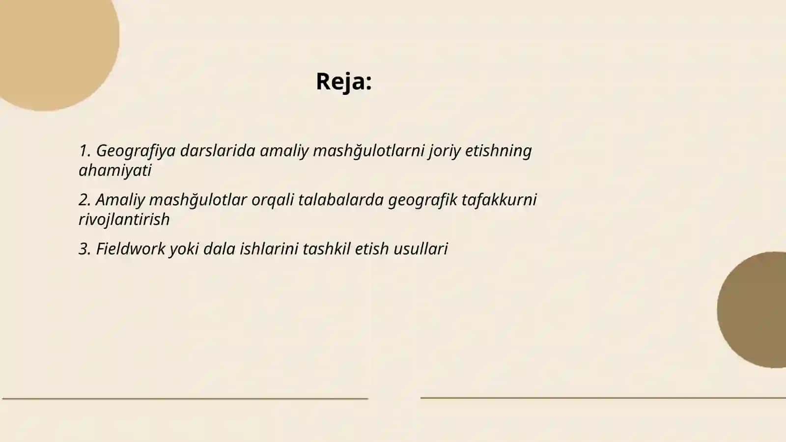 Geografiya darslarida amaliy mashğulotlardan foydalanish metodikasi 2