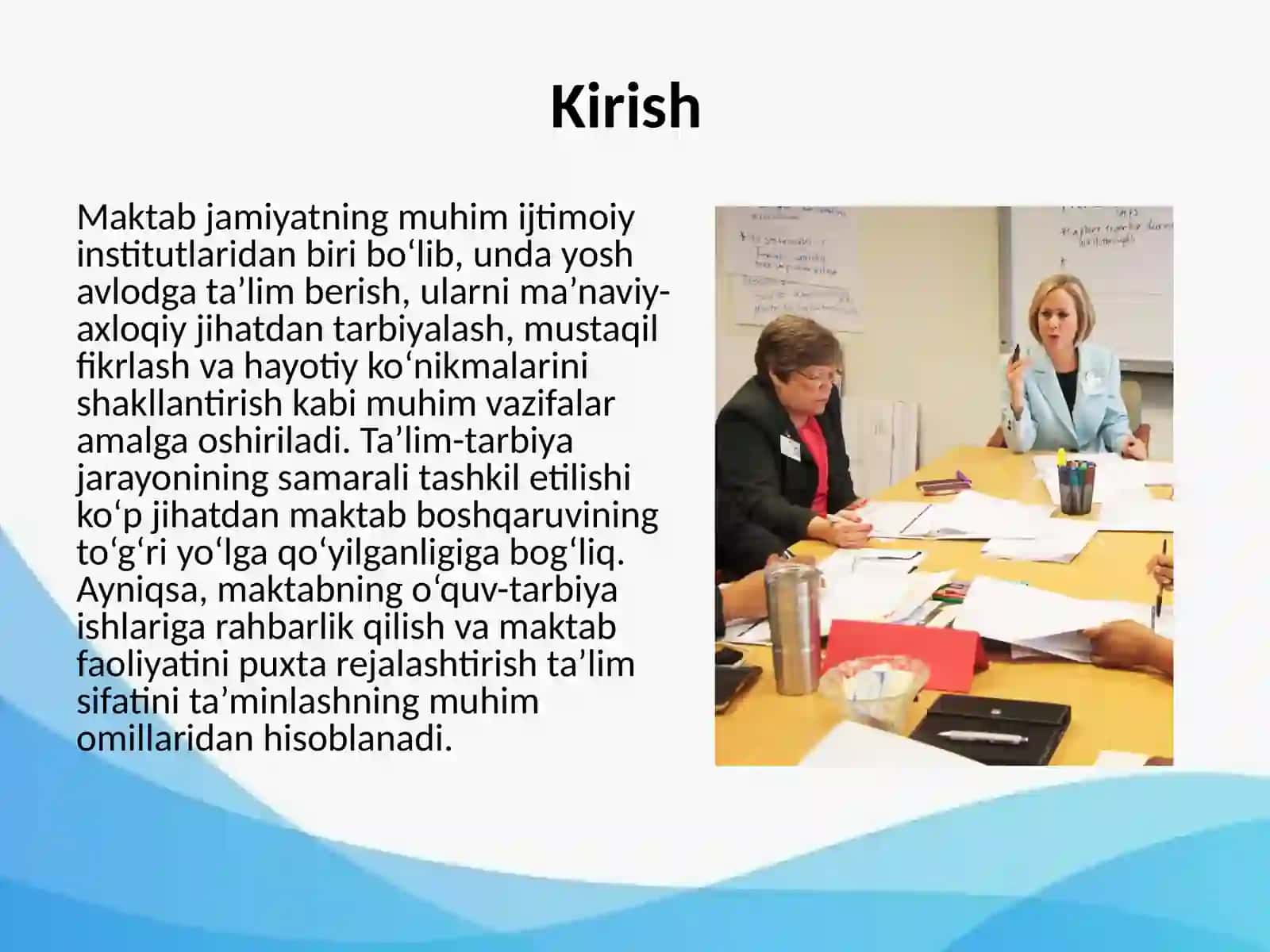 Maktabning o‘quv-tarbiya ishlariga rahbarlik. Maktab ishini rejalashtirish 2