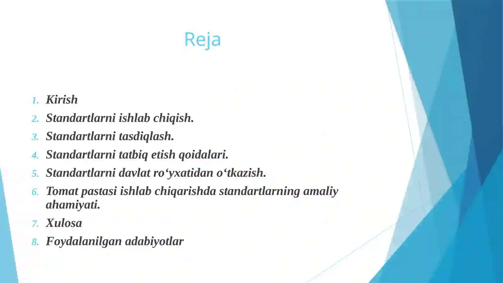 Standartlarniishlabchiqish, tasdiqlatish, vatatbiqetish qoidalari va standartlarni davlat roʻyxatidan oʻtkazish 2