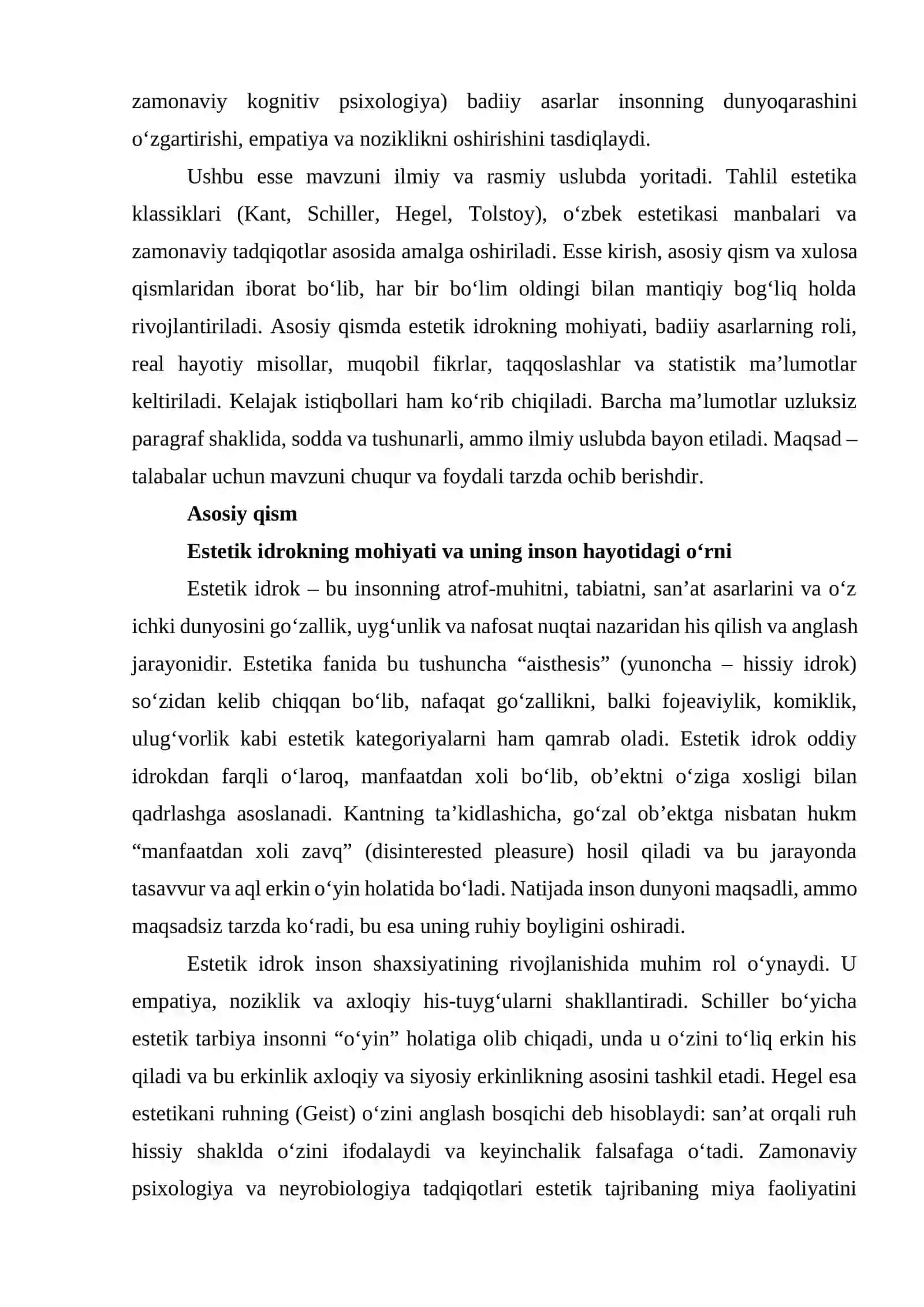 Dunyoni estetik idrok etishda badiiy asarlarning ahamiyati 2