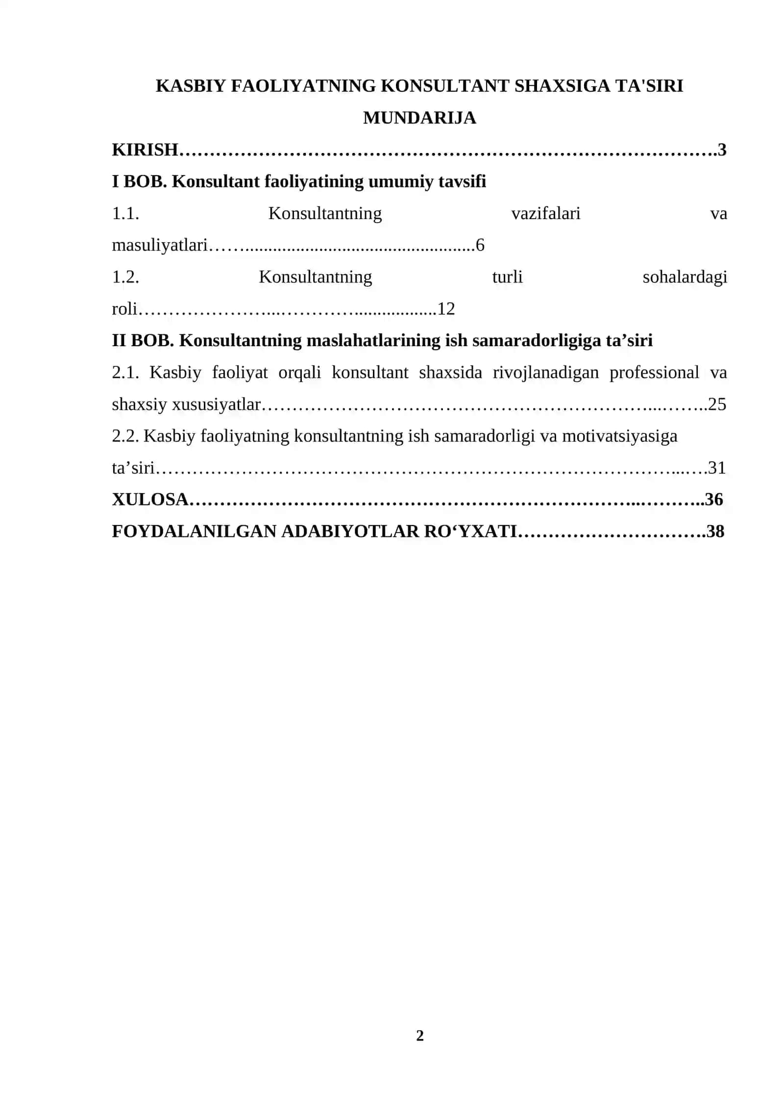 KASBIY FAOLIYATNING KONSULTANT SHAXSIGA TA'SIRI 2