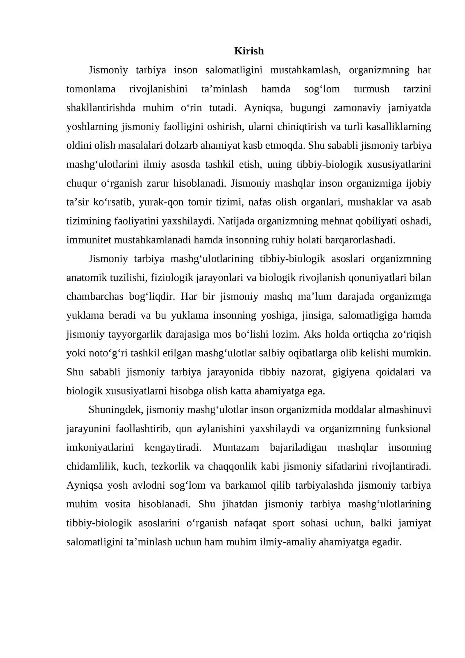 Jismoniy tarbiya mashg'ulotlarining tibbiy-biologik asoslari 2