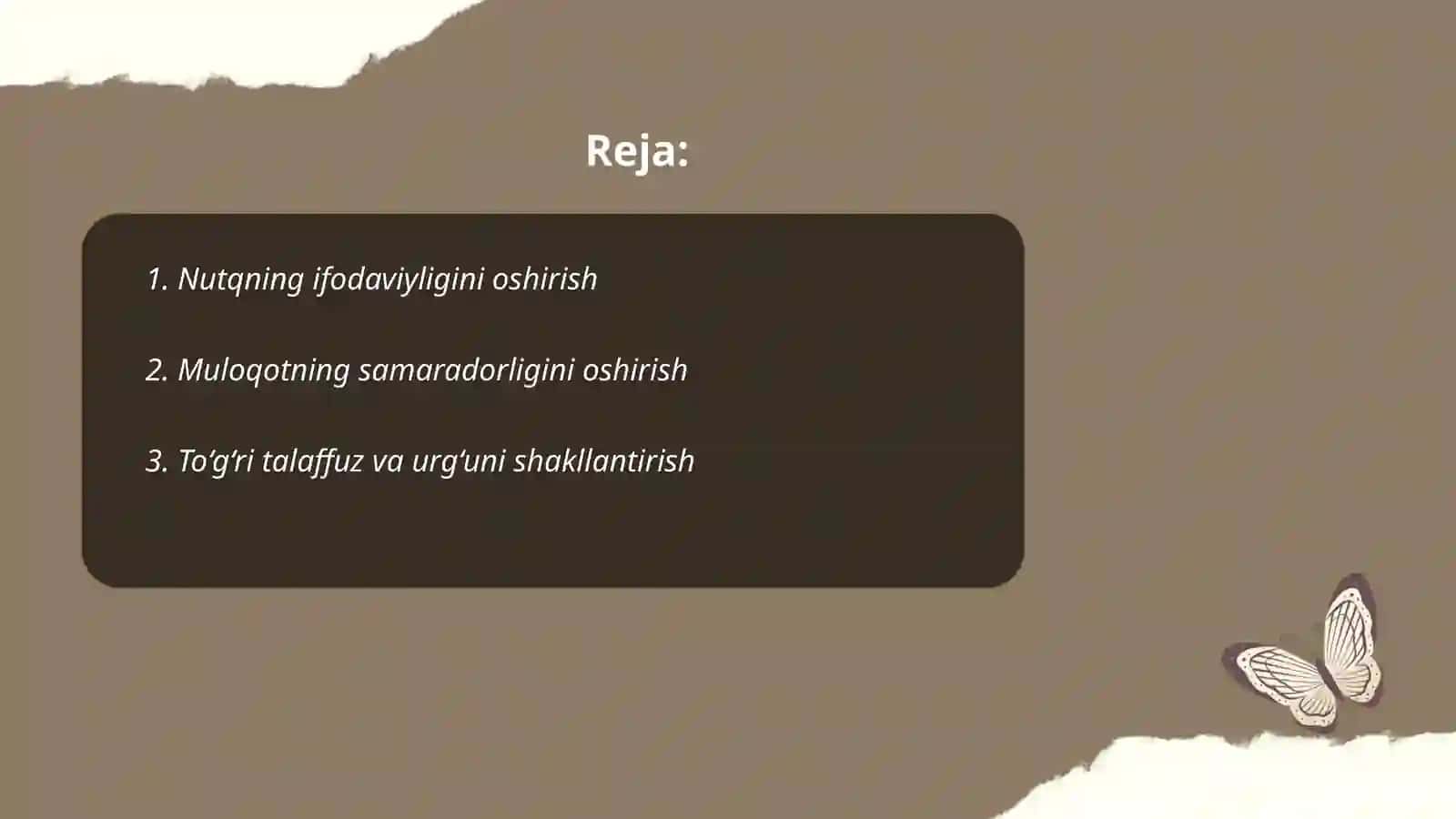 Nutqning kommunikativ sifatlari boʻyicha mashq bajarish va tahlil qilish 2