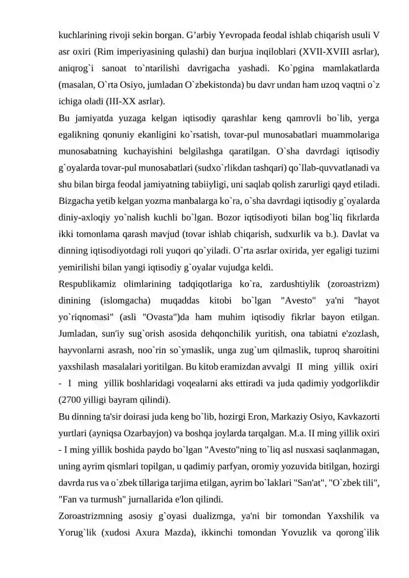 Feodalizmning Yemirilishi Davridagi Iqtisodiy Ta’limotlar 2