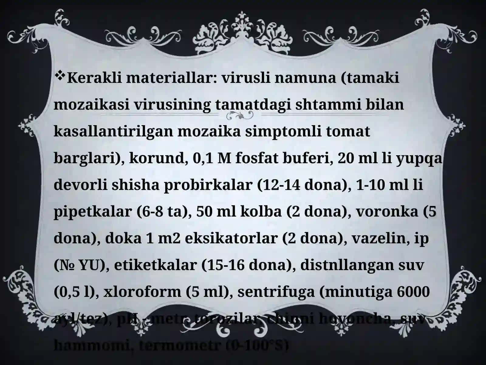 Viruslarning harorat ta`sirida inaktivatsiyasini aniqlash 2
