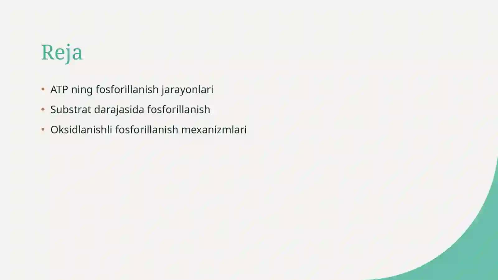 ATP ning fosforillanish jarayonlari 2