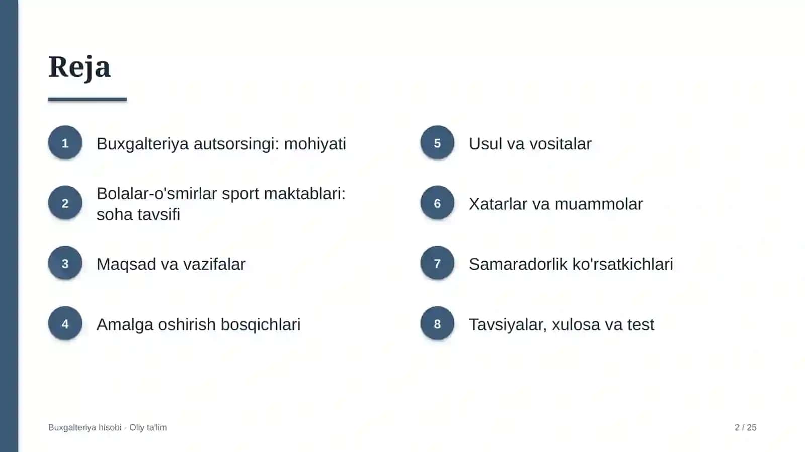 Bolalar-o'smirlar sport maktablarida buxgalteriya xizmatini autsorsingga berish 2