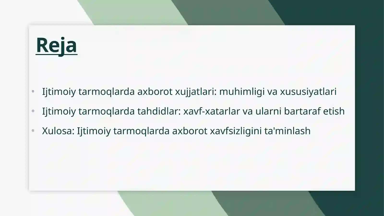 Ijtimoiy tarmoqlarda axborot xujjatlari: muhimligi va xususiyatlari 2