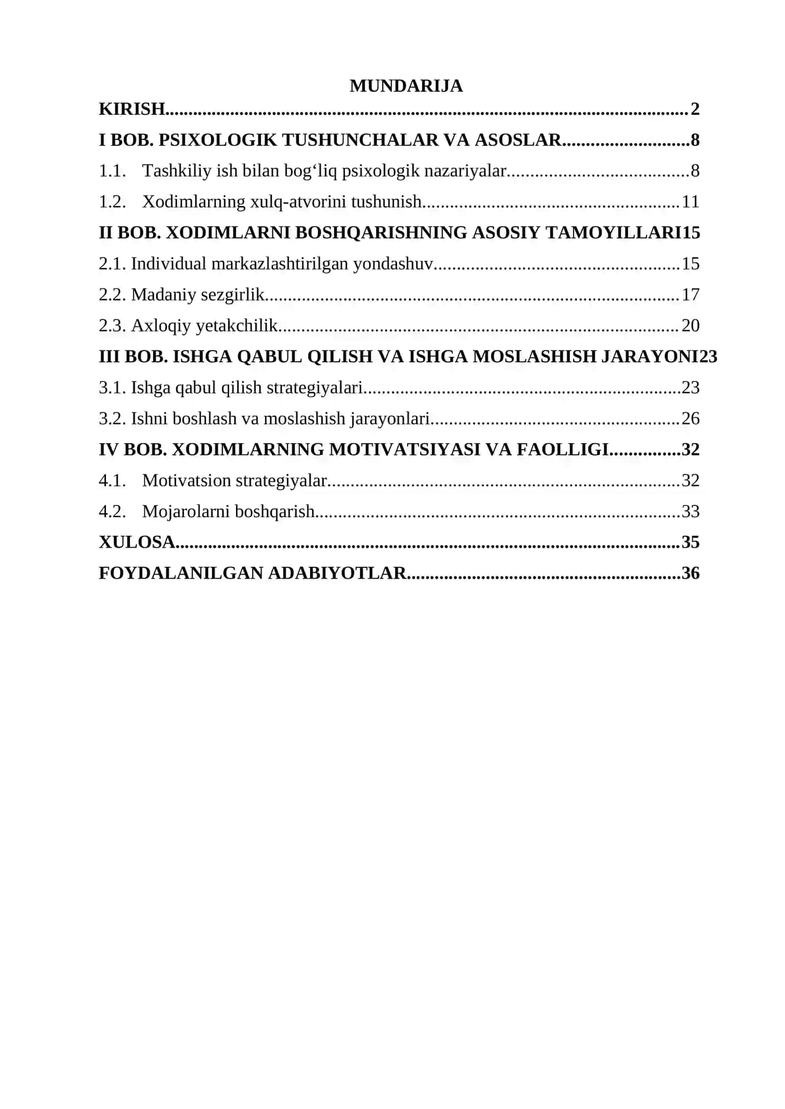 Kurs ishi "Himoyaga tavsiya etilsin" 2