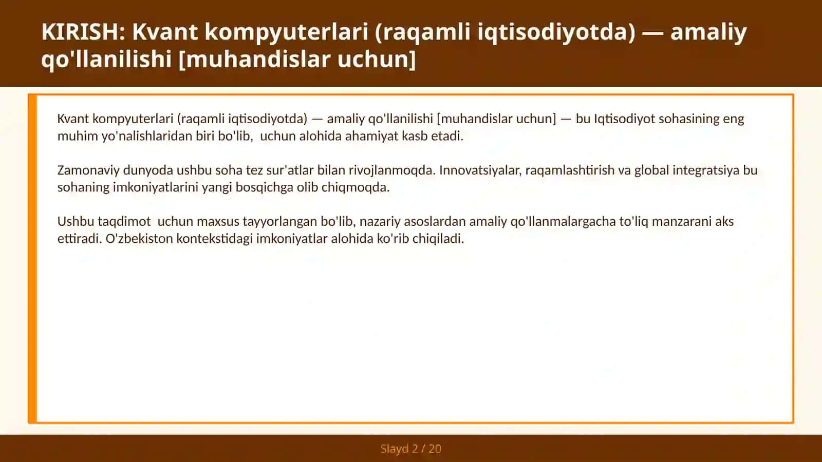Kvant kompyuterlari (raqamli iqtisodiyotda) — amaliy qo'llanilishi 2