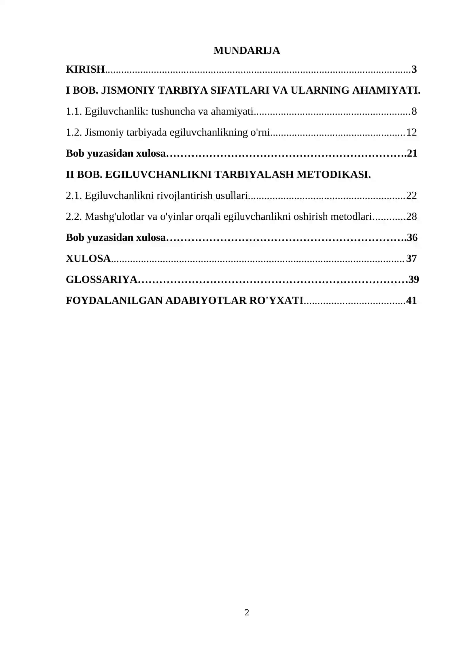 Jismoniy sifatlarni (egiluvchanlik) tarbiyalash metodikasi 2