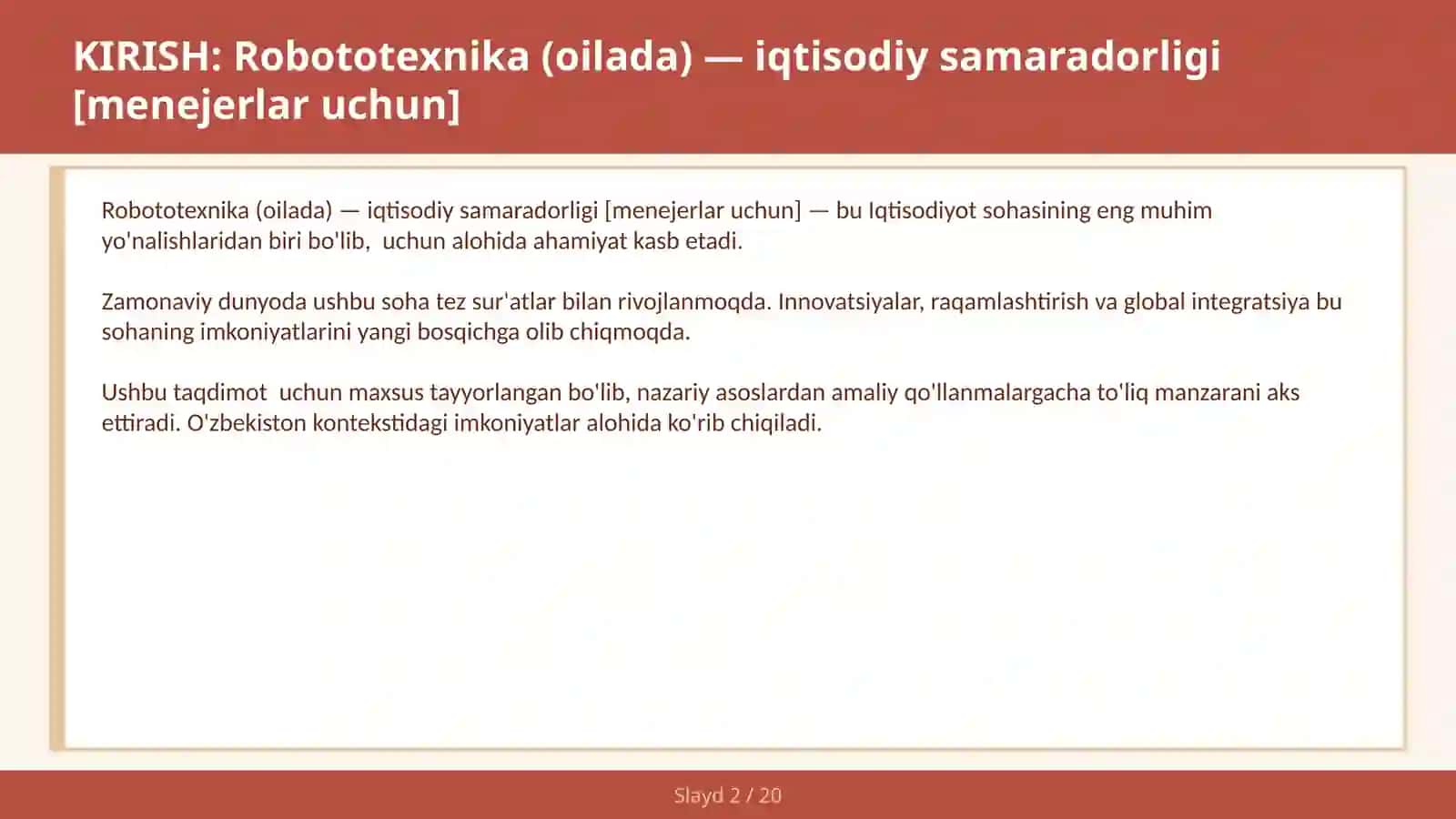 ROBOTOTEXNIKA (OILADA) 2