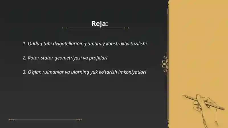 Quduq tubi dvigatellarining konstruktiv xususiyatlari 2