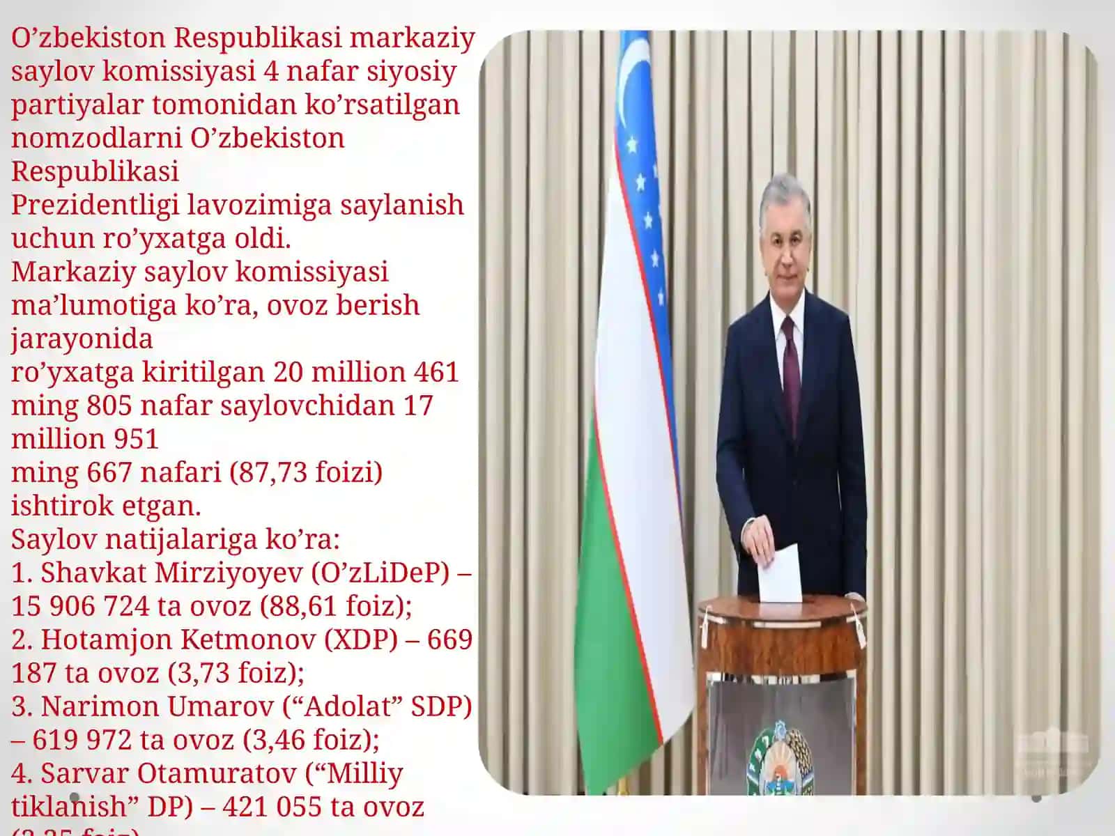 Prezidentsh.M.Mirziyoyev Rahbarligida Xalqchil va Insonparvardavlat qurish yo‘lidagi islohotlarning samaradorligi 2