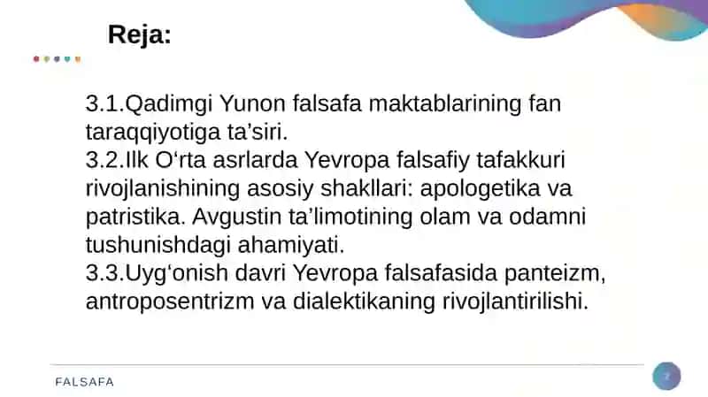G‘arb falsafasining ustuvor yo`nalishlari 2