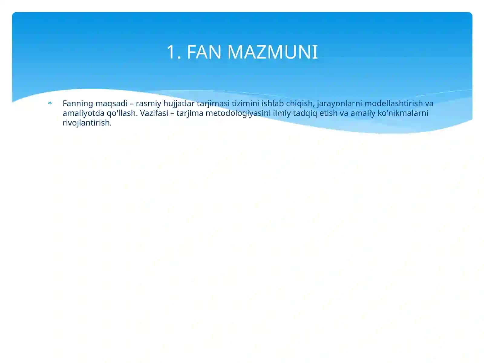 Rasmiy hujjatlar tarjimasi (1-variant) 2
