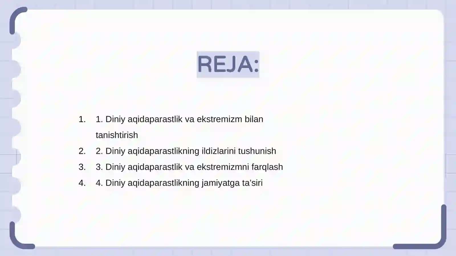 Diniy aqidaparastlik (fanatizm) ekstremizmning paydo bólishining  ijtimoiy tarixiy zaminlari  va rivojlanishi 2