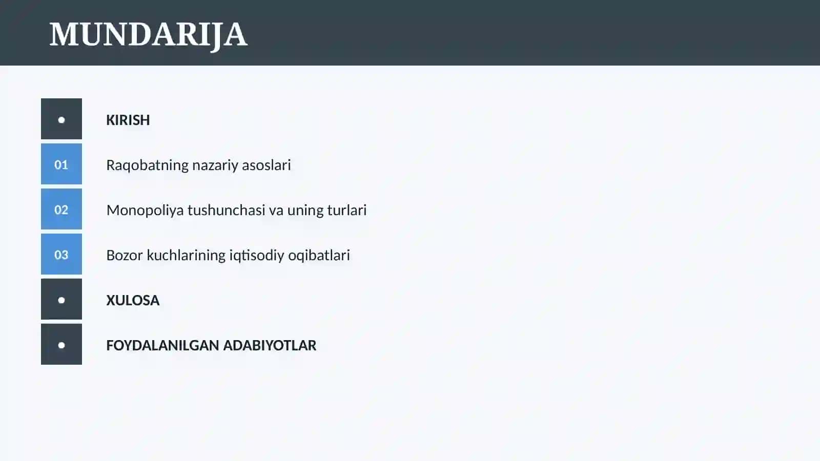 RAQOBAT VA MONOPOLIYA 2