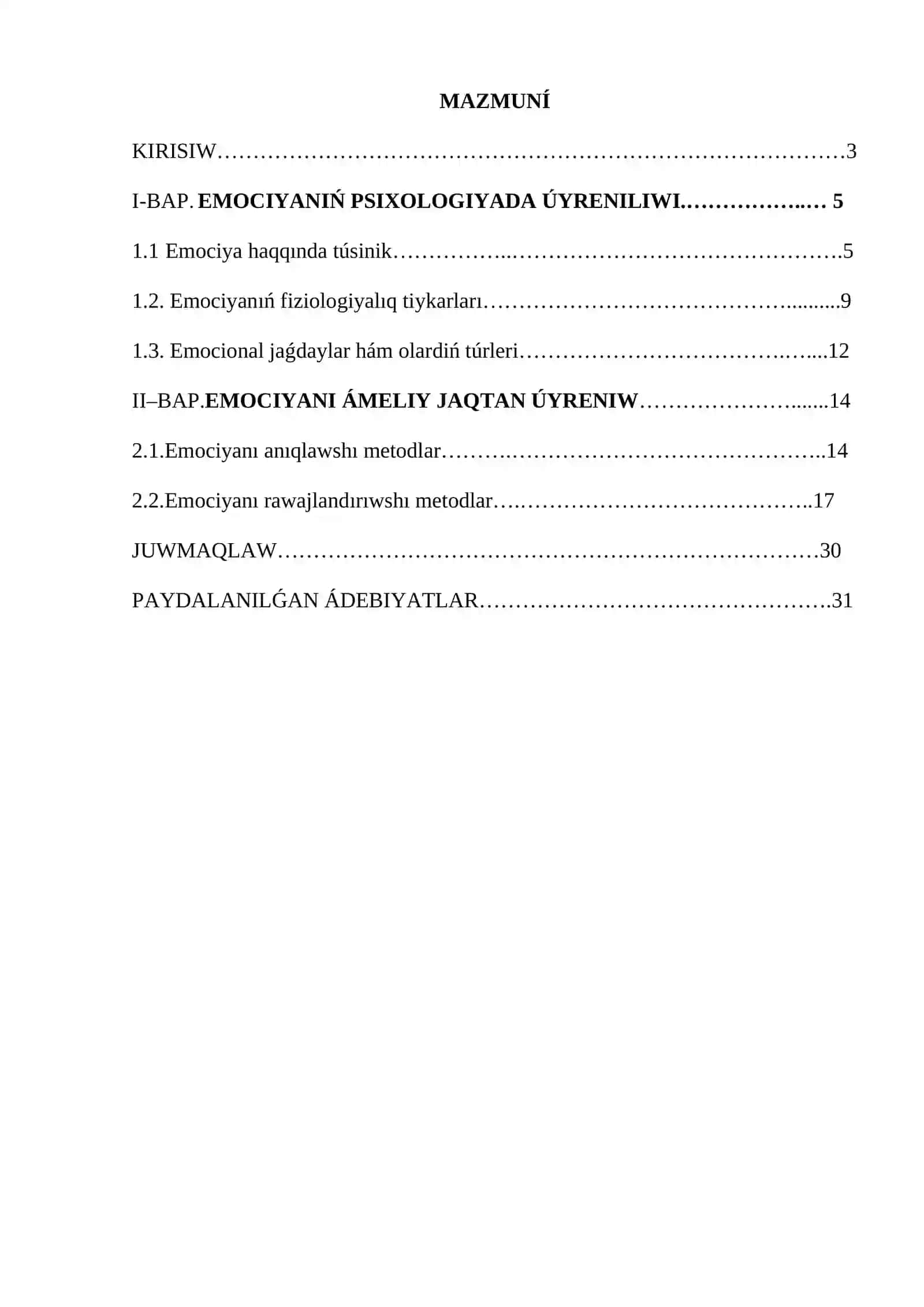 Emociya psixologiyasınıń teoriyalıq qatnasları 2
