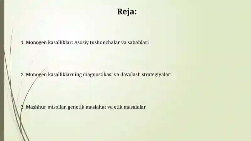 Monogen kasalliklar 2