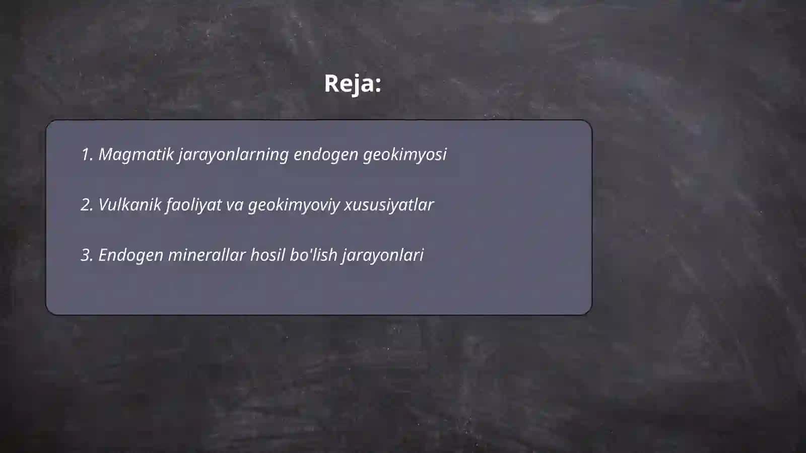 Magmatik jarayonlarning endogen geokimyosi 2