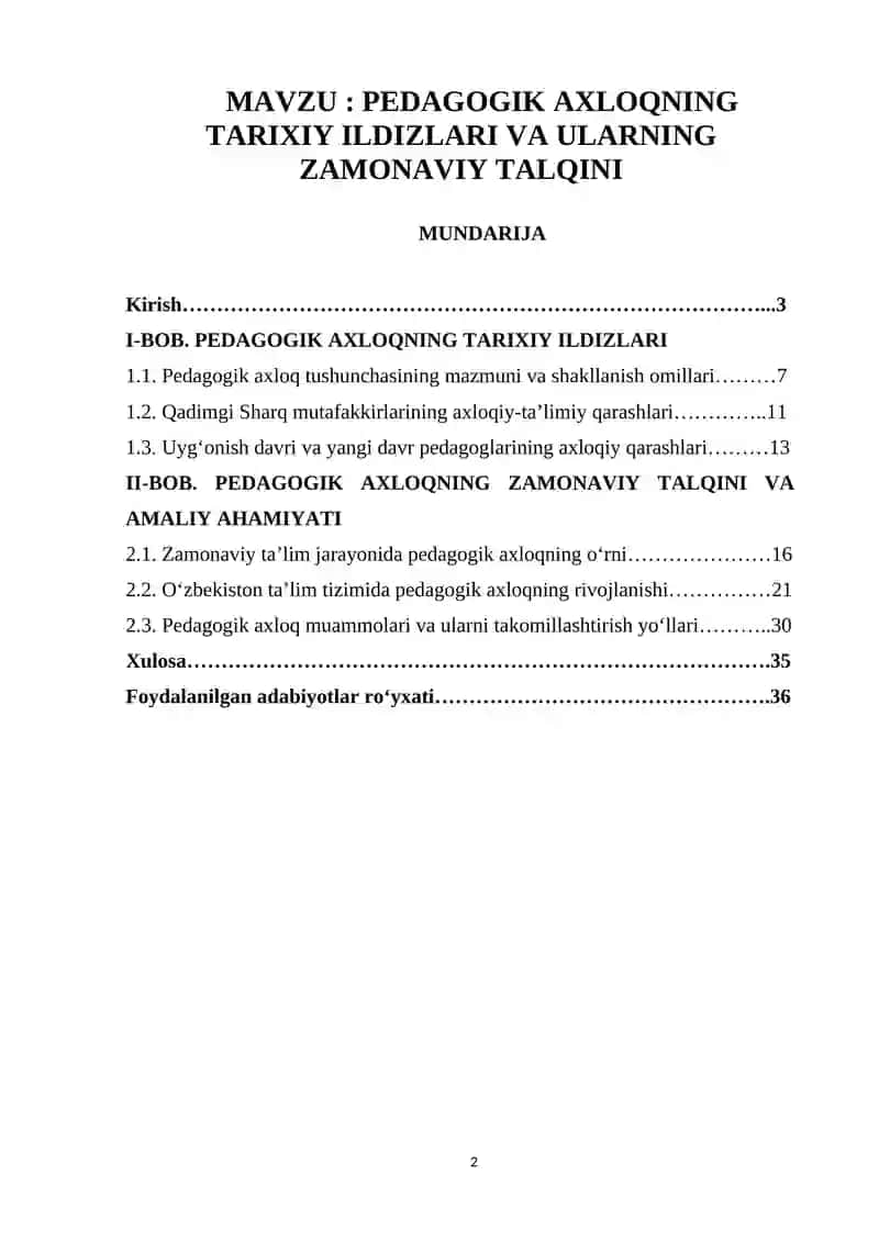 PEDAGOGIK AXLOQNING TARIXIY ILDIZLARI VA ULARNING ZAMONAVIY TALQINI 2