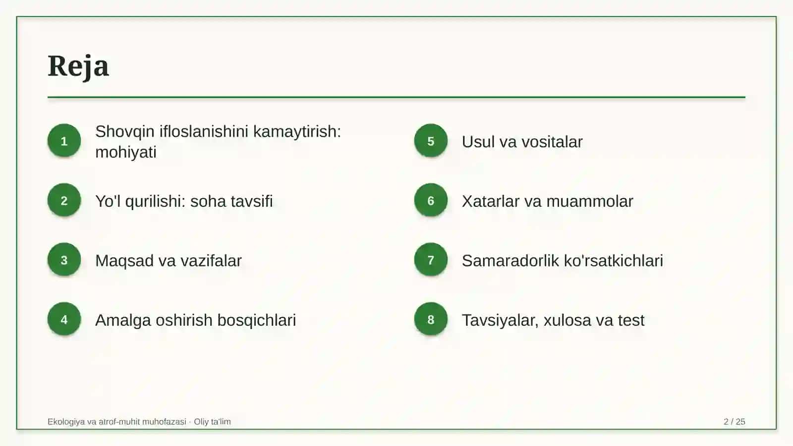 Yo'l qurilishida shovqin ifloslanishini kamaytirish 2