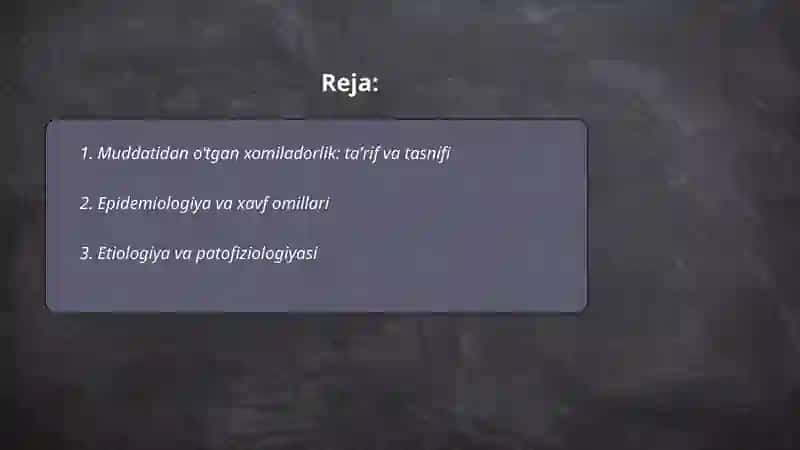 Muddatidan o’tgan xomiladorlik 2