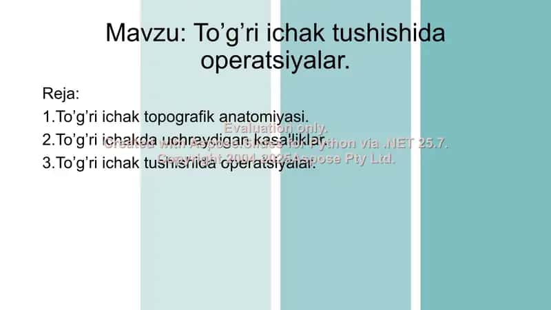 To’g’ri ichak tushishi va operatsiyalar 2