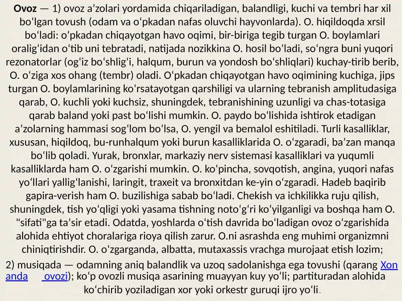 Ovoztashkilqilish nazariyasi 2