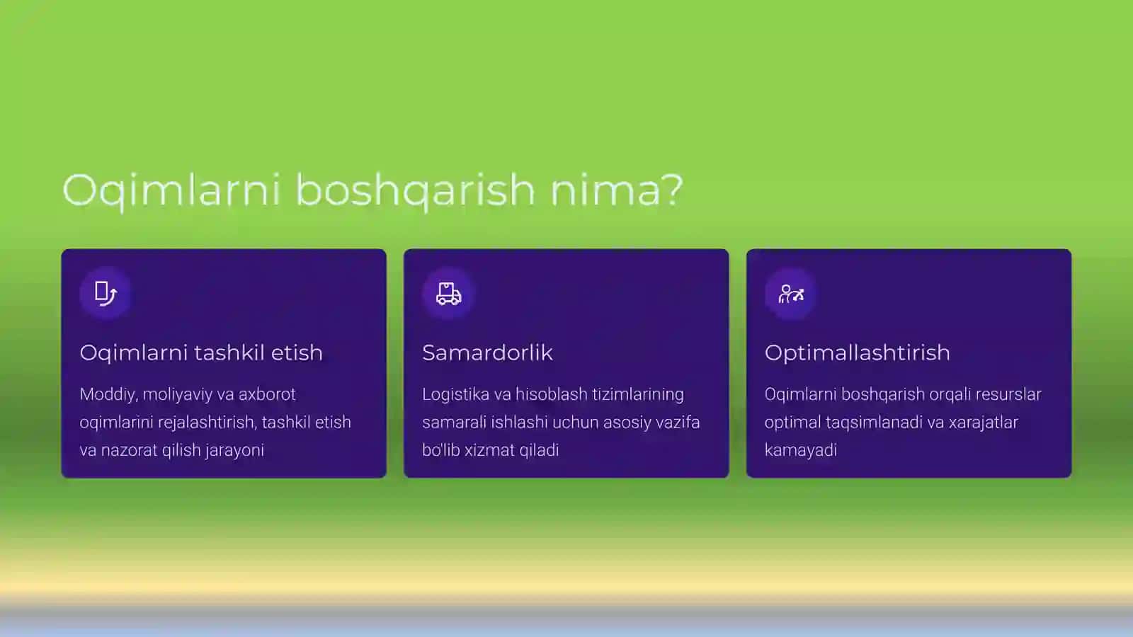 Oqimlarni boshqarish buyruqlari turlari va hisoblash tizimlarining turlanishi 2