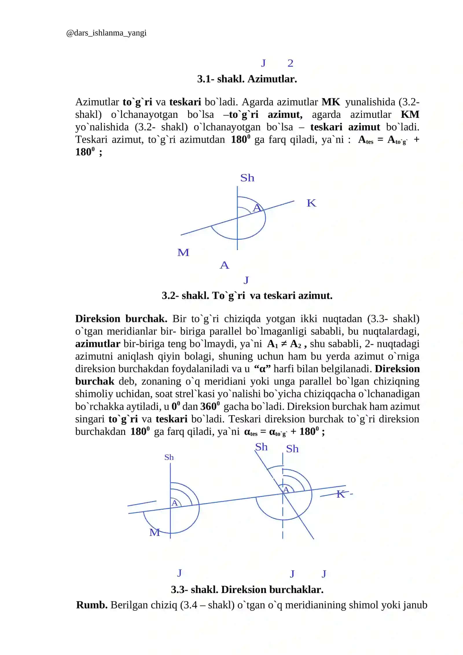 Chiziqlarni oriyentirlash 2