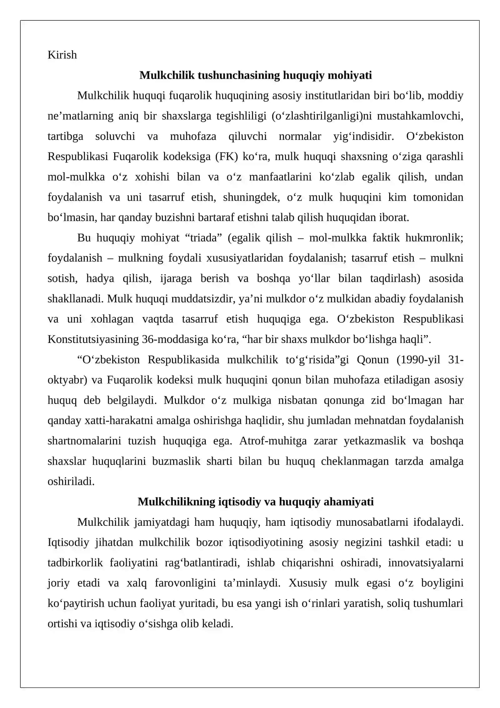 Mulkchilik asoslari 2